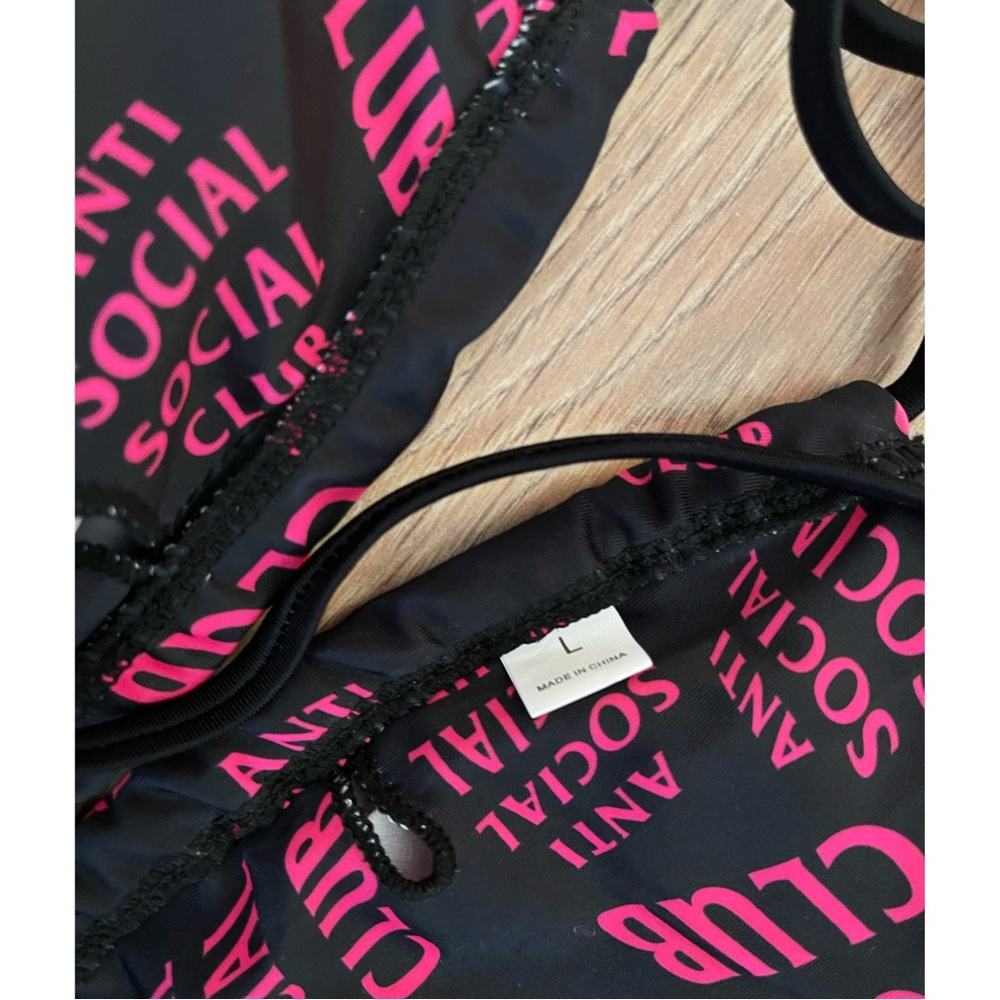 Anti Social Social Club Selfish Bikini Black Set (Brand New - Picture 6 of 6